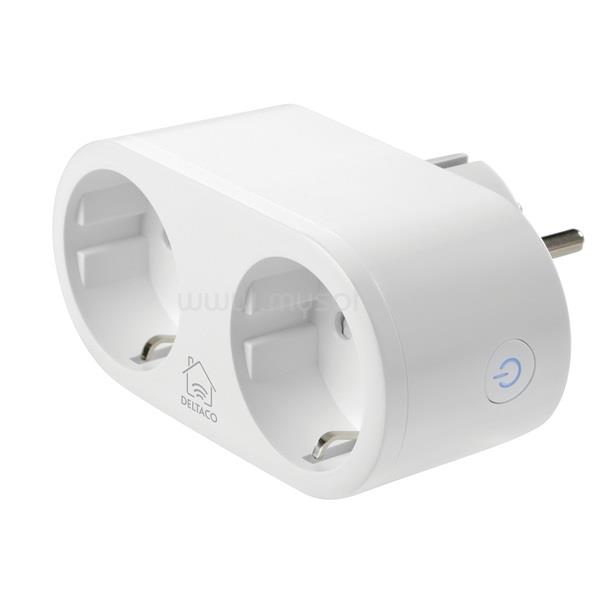 DELTACO SMART HOME SH-P02 beltéri kettes konnektor, 10A,  WIFI