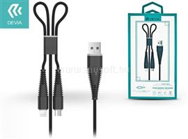 DEVIA Fish1 2 az 1-ben fekete Lightning - Micro USB kábel ST300066 small