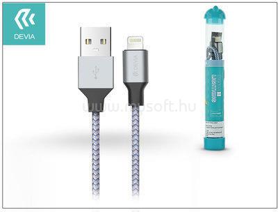 DEVIA iPhone 14 Plus / 14 Pro Max / 14 Pro VOGUE adatkábel USB - lightning, 100cm, EZÜST/KÉK
