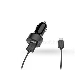 DEVIA Smart 2,4A univerzális 2x USB fekete szivargyújtó töltő + Type-C kábel ST301193 small