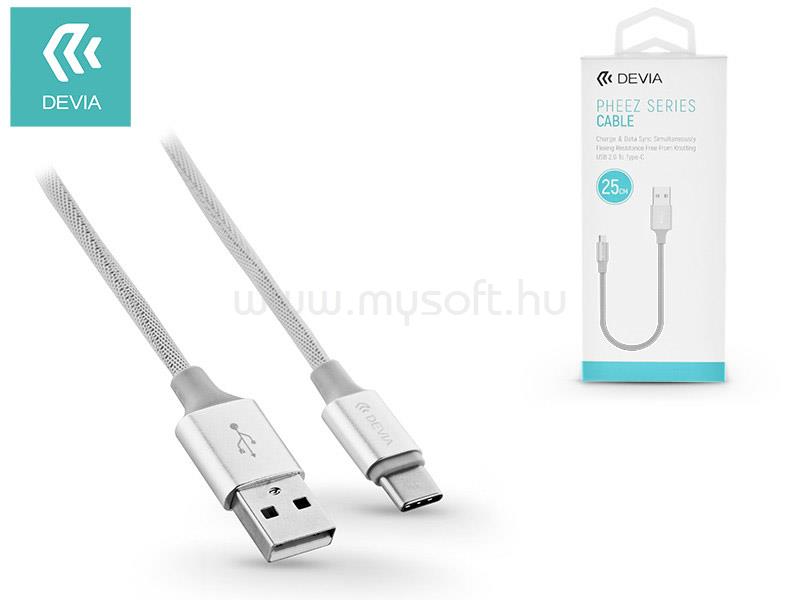 DEVIA SMART adatkábel USB - Type-C, 200cm, FEHÉR