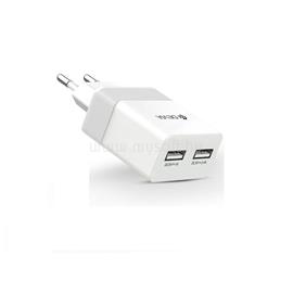 DEVIA ROCKWALL2 2.4A univerzális 2xUSB fehér/ezüst töltő ST986919 small