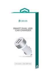 DEVIA Smart 2.4A univerzális 2xUSB fehér autós töltö ST991579 small