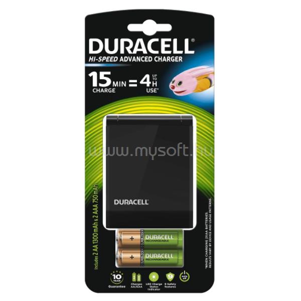 DURACELL CEF27 töltő +2db AA 2db AAA