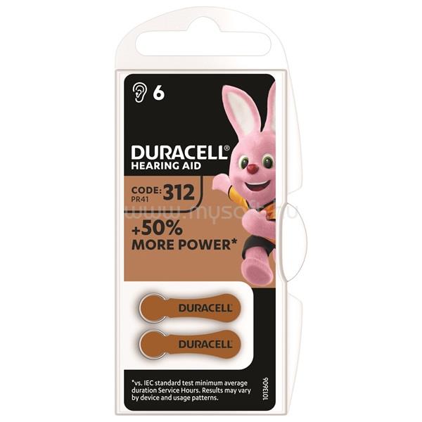 DURACELL DA312 6db elem hallók