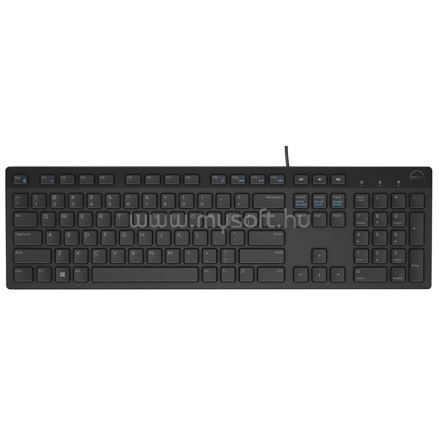 DELL KB216 Multimédia Billentyűzet USB, magyar (fekete)