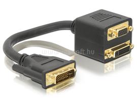 DELOCK DVI-I (Dual Link) male > DVI-I (Dual Link) and VGA female átalakító DL65052 small