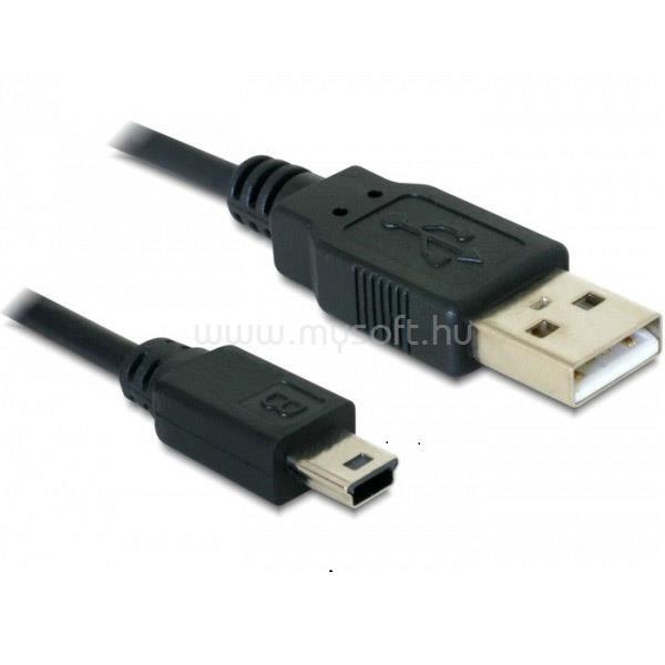 DELOCK 0,7 méter USB 2.0-A > USB mini-B 5 pin apa/apa kábel