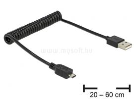 DELOCK USB 2.0-A apa > Micro USB-B apa spirál kábel DL83162 small