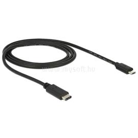 DELOCK 1m USB Type-C 2.0 apa - USB 2.0 micro-B típusú apa fekete kábel DL83602 small