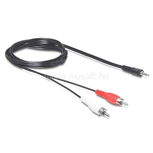 DELOCK 84212 DC jack 3.5 mm apa > 2 x RCA apa 5 m audio kábel