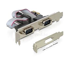 DELOCK PCI-e Bővítőkártya 2x Soros port + Low Profile DL89220 small