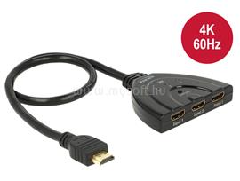 DELOCK Switch HDMI UHD 3x HDMI in 1x HDMI out 4K, 50cm kábellel DL18600 small