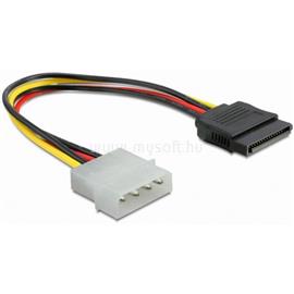 DELOCK SATA HDD egyenes - 4pin apa Molex hálózati kábel - 0,1m DL60100 small