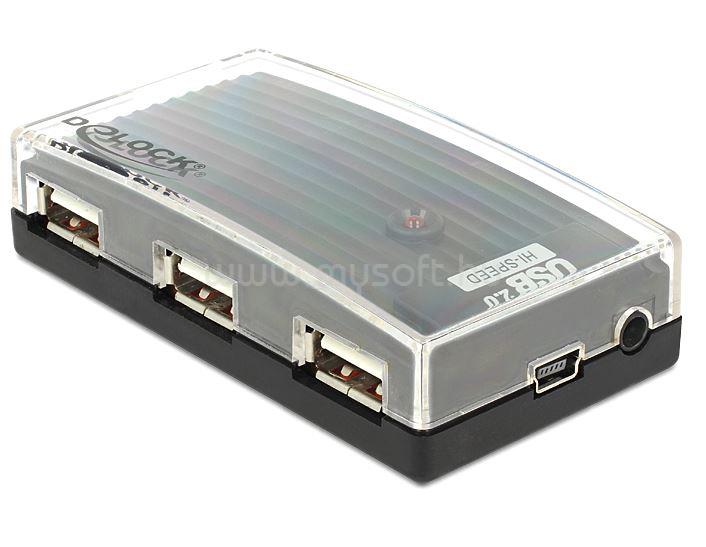 DELOCK USB HUB 4 portos, külső táppal