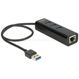 DELOCK USB 3.0 HUB 3 Portos + 1 Port Gigabit Lan DL62653 small