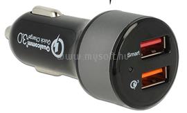 DELOCK USB autós töltő 2x Type-A Qualcomm Quick Charge 3.0 DL62739 small