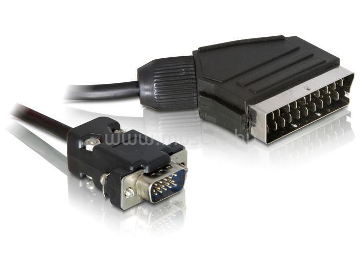 DELOCK kábel Video Scart male output to VGA male input, 2m