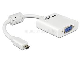 DELOCK Átalakító HDMI-micro D male to VGA female, fehér DL65347 small