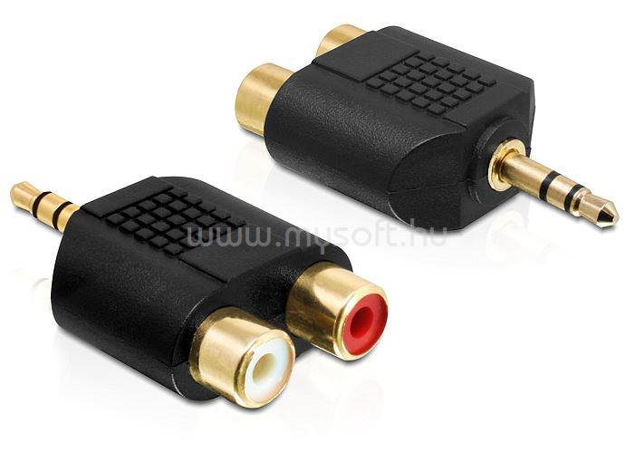 DELOCK Átalakító Stereo 3.5mm 3 pin male to 2x RCA female