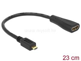 DELOCK kábel HDMI-micro D male to HDMI-A female, 23cm DL65391 small