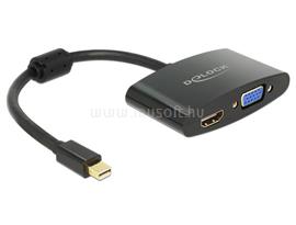 DELOCK Átalakító mini Displayport 1.1 male to HDMI/VGA female, fekete DL65553 small