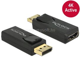 DELOCK DisplayPort 1.2-dugós csatlakozó > HDMI-csatlakozóhüvely 4K aktív fekete DL65573 small