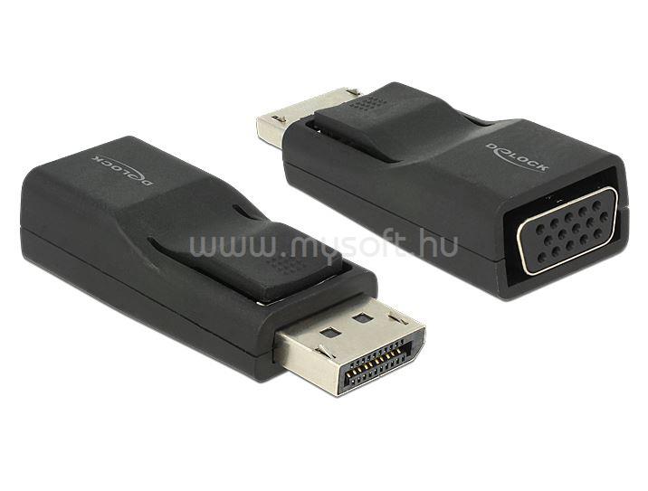 DELOCK Átalakító Displayport 1.2 male to VGA female, fekete