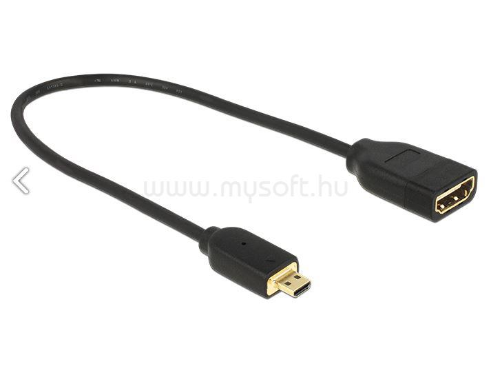 DELOCK kábel HDMI-micro D male to HDMI-A female 3D 4K, 20cm