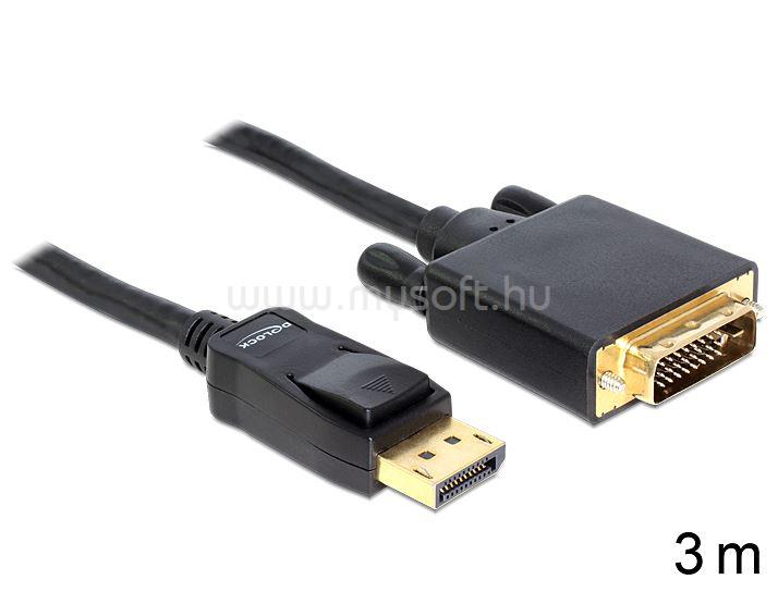 DELOCK kábel Displayport 1.2 male to DVI 24+1 male, 3m