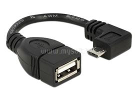 DELOCK kábel USB micro-B male 90 fokos to USB 2.0-A female OTG, 11cm DL83104 small