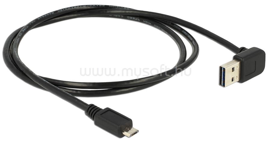 DELOCK EASY-USB 2.0-s A típusú dugó, ívelt felfelé / lefelé > USB 2.0-s Micro-B-típusú dugó kábel 5 m