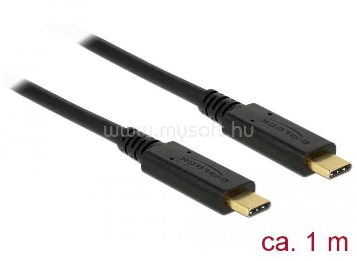 DELOCK kábel USB 3.1 Gen 2 Type-C male/male összekötő, 1m, 3A E-Marker