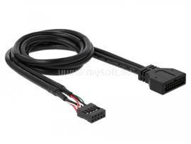 DELOCK USB 2.0 tűs fejléc hüvely> USB 3.0 tűs fejléc apa kábel 60 cm DL83777 small