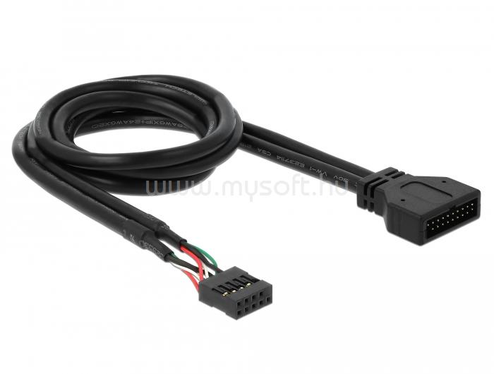 DELOCK USB 2.0 tűs fejléc hüvely> USB 3.0 tűs fejléc apa kábel 60 cm