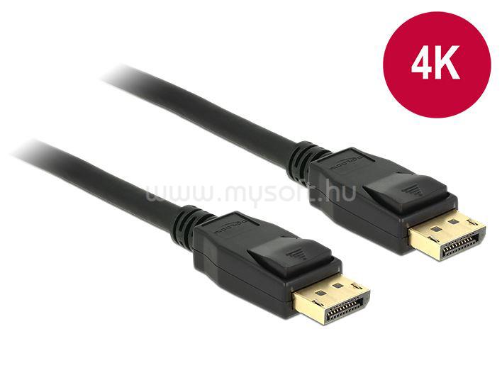 DELOCK kábel Displayport 1.2 male/male összekötő 4K, 3m, fekete