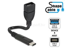 DELOCK kábel USB 2.0 Type-C male to USB 2.0-A female Shapecable, 15cm DL83932 small