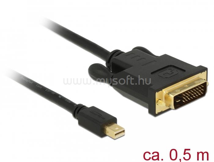 DELOCK Mini DisplayPort 1.1 dugó > DVI 24+1 dugó kábel 0,5 m
