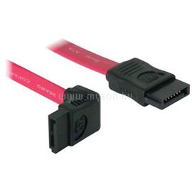 DELOCK felfele/egyenes piros SATA (fémlappal) összekötő kábel - 0,2m DL84354 small