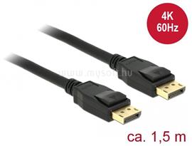 DELOCK kábel Displayport 1.2 male/male összekötő 4K 60Hz, 1.5m, fekete DL85508 small