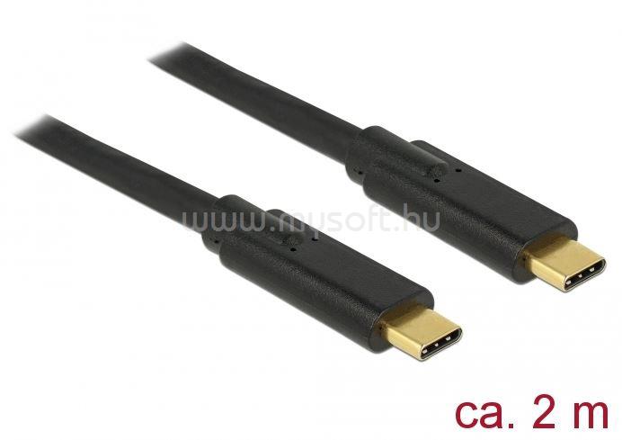 DELOCK kábel USB 3.1 Gen 1 Type-C male/male összekötő, 2m, 5A E-Marker