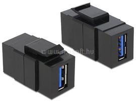 DELOCK USB 3.0 A anya > USB 3.0 A anya fekete Keystone modul adapter DL86369 small