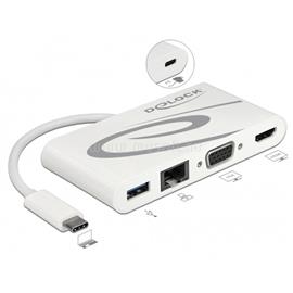 DELOCK USB 3.1 Type-C docking station HDMI 4K 30Hz, Gigabit LAN, VGA, USB PD DL87731 small