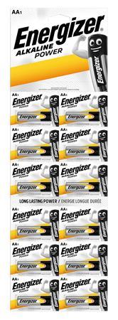 ENERGIZER Elem, AA ceruza, 12 db, egyesével téphető, "Alkaline Power Kartella"