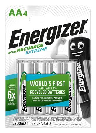 ENERGIZER Tölthető elem, AA ceruza, 4x2300 mAh, előtöltött, "Extreme"