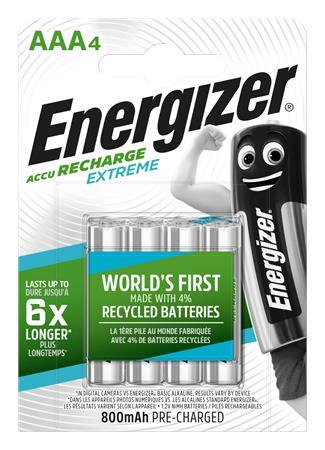 ENERGIZER Tölthető elem, AAA mikro, 4x800 mAh, előtöltött, "Extreme"