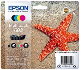 EPSON 603 Eredeti fekete/cián/bíbor/sárga Tengeri csillag multipakk tintapatronok (1x150 oldal/ 3x130 oldal) C13T03U64010 small