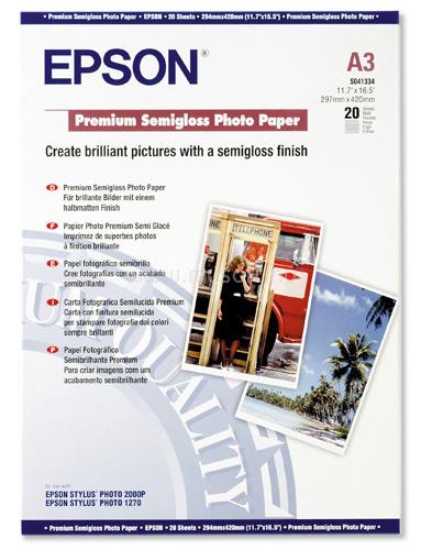 EPSON Premium Semigloss Photo Paper A3 (20 lap)