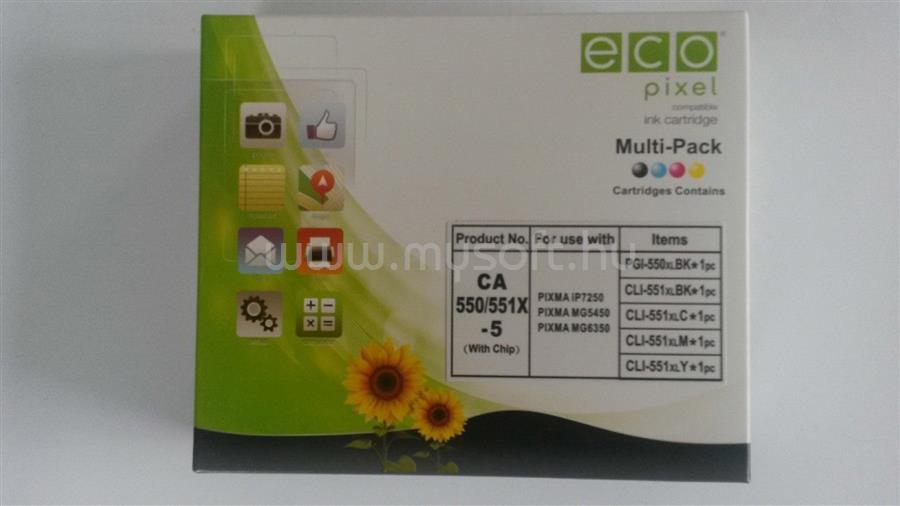 ECOPIXEL CANON CLI551XL Multipack 5 db