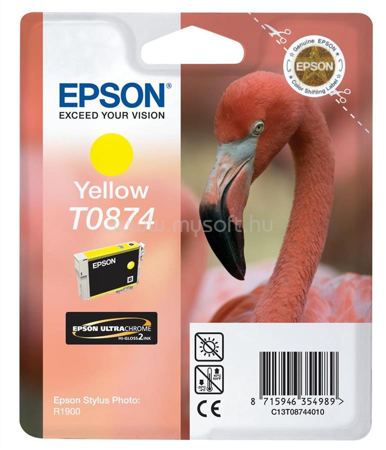 EPSON Patron T0874 Ultra Gloss High-Gloss Sárga